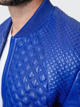 Leather Croco Blue View-2