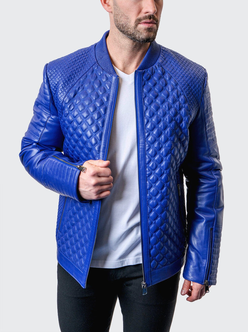 Leather Croco Blue