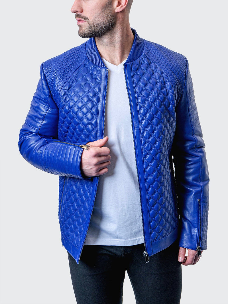 Leather Croco Blue