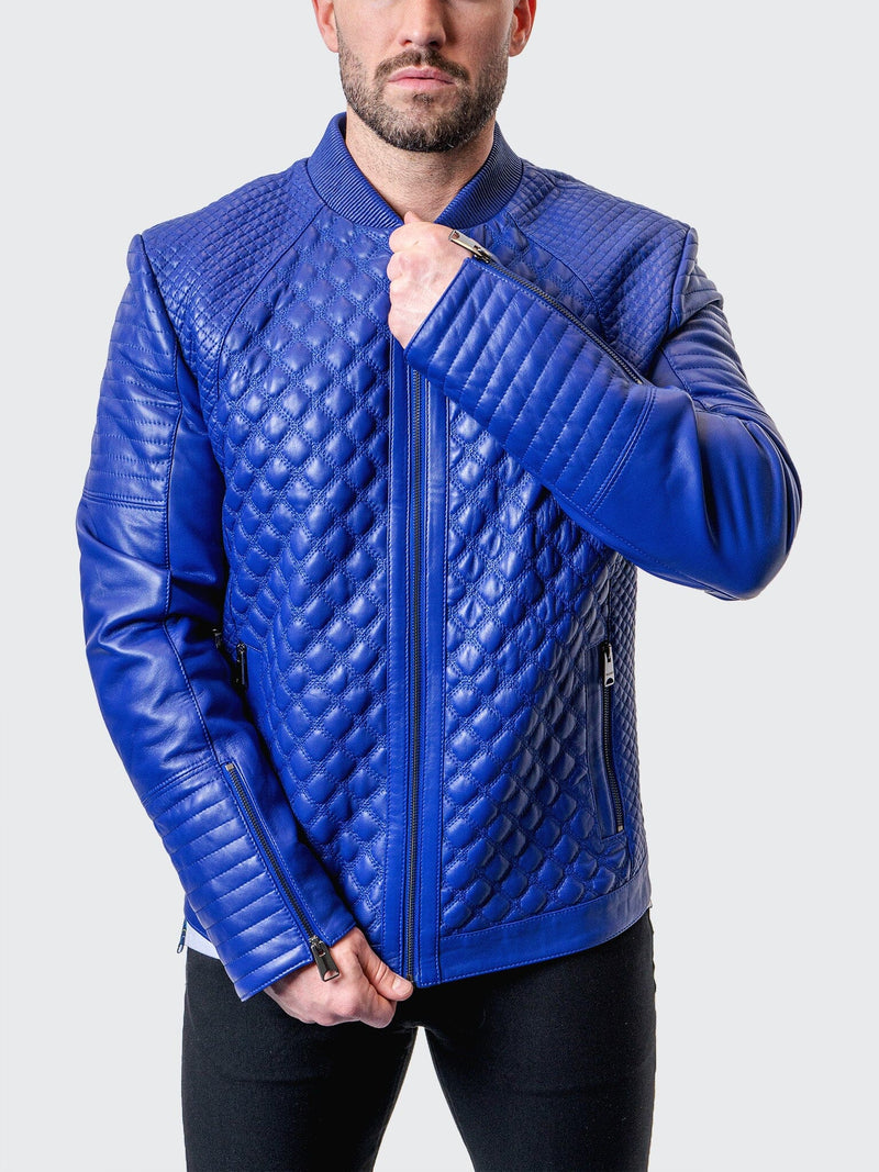 Leather Croco Blue