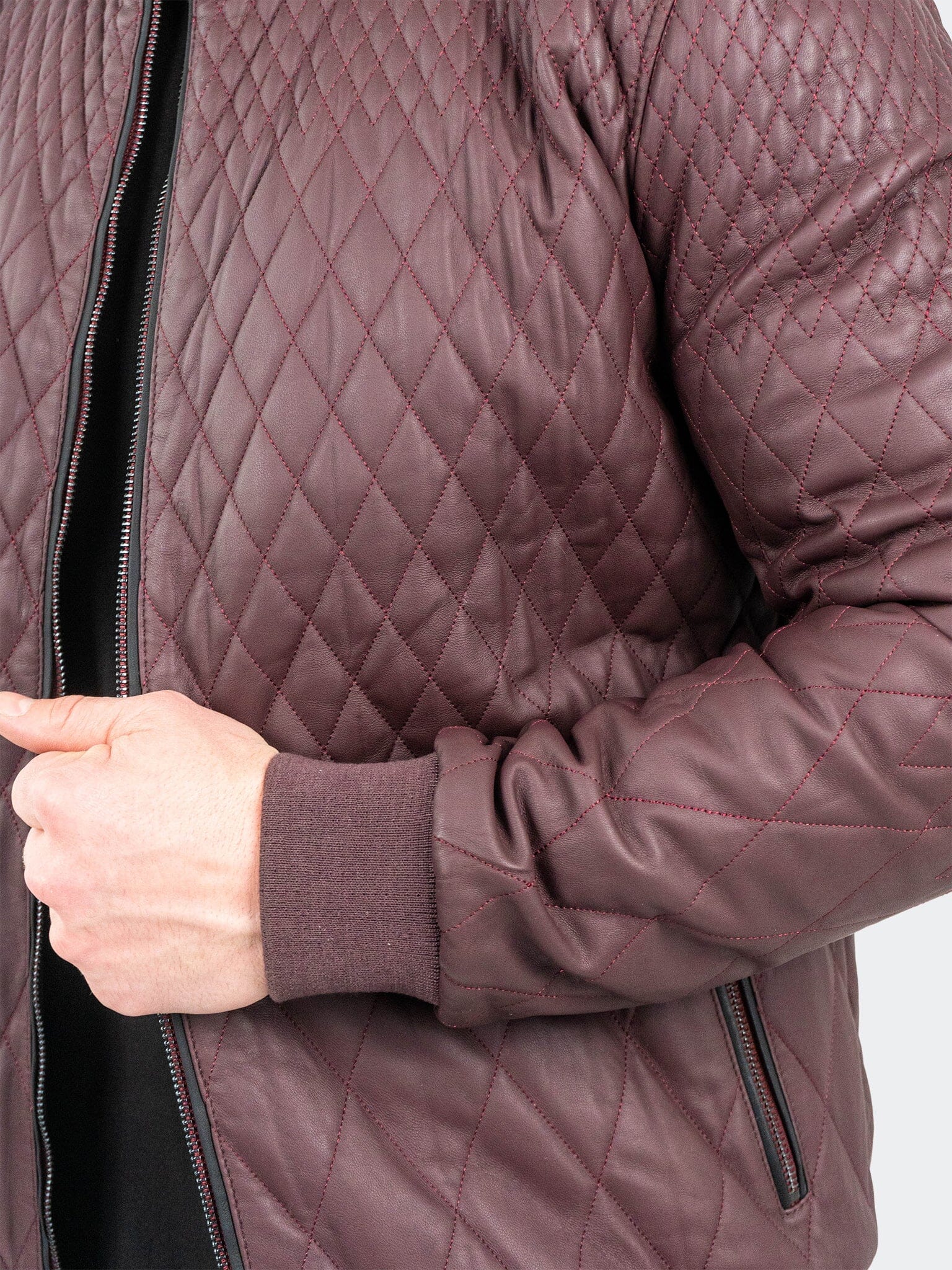 Leather Diamon Burgundy