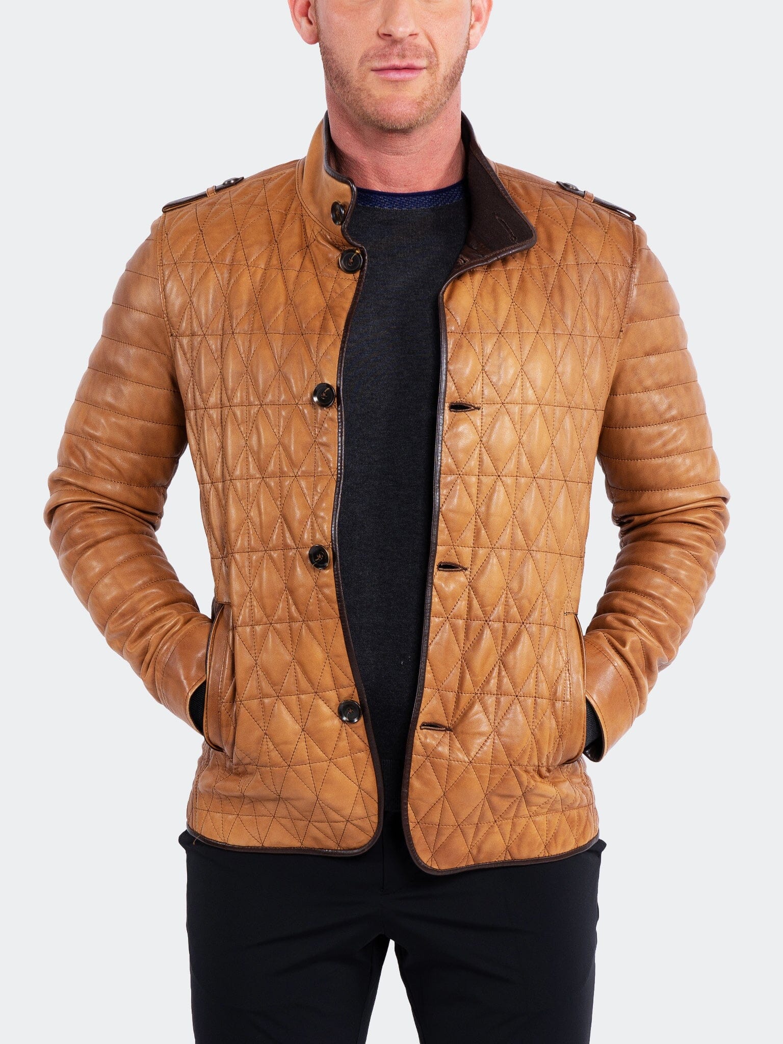 Field Brown Leather Jacket