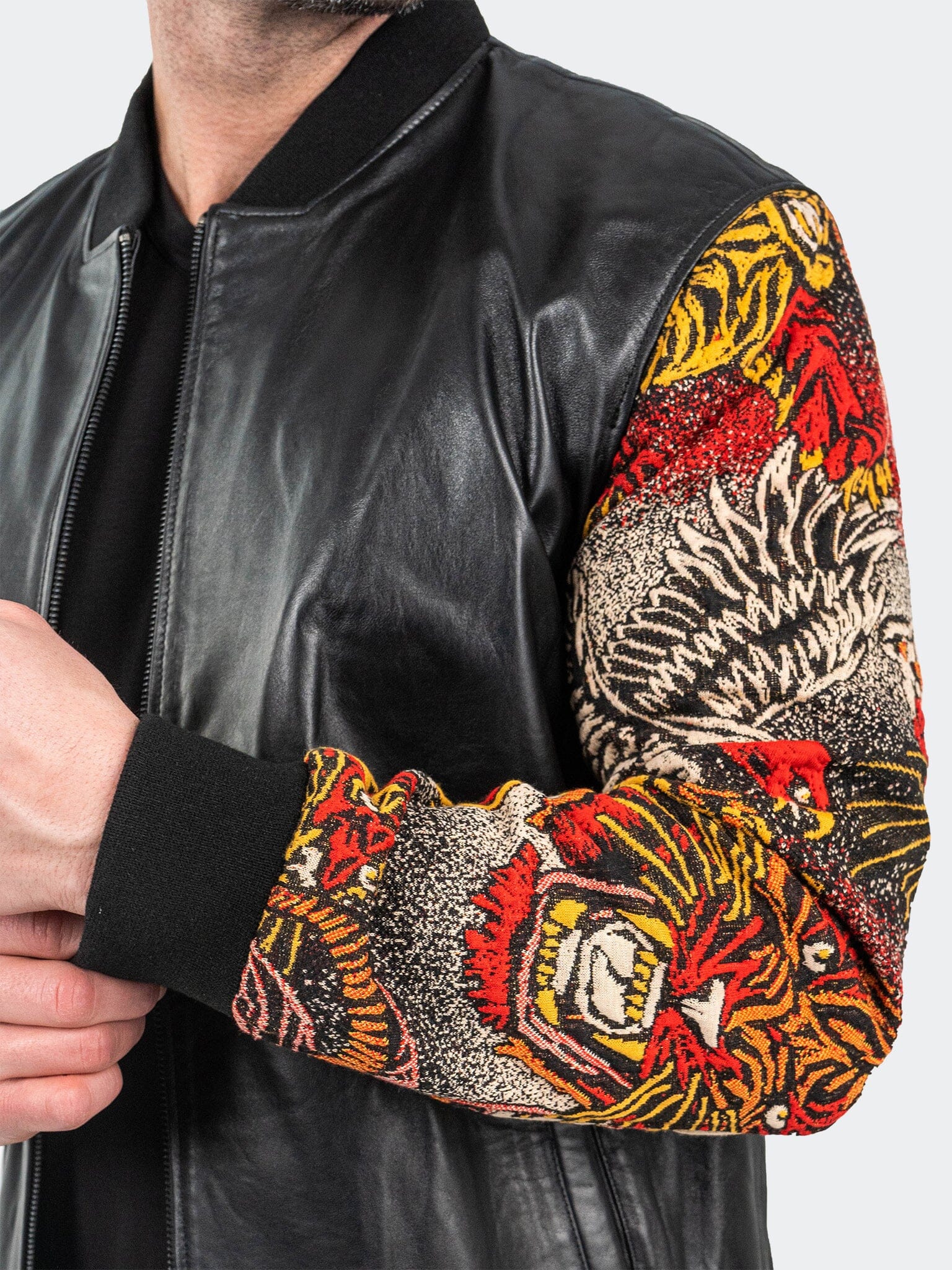 Leather Dragon Sleeve Jacket – Maceoo