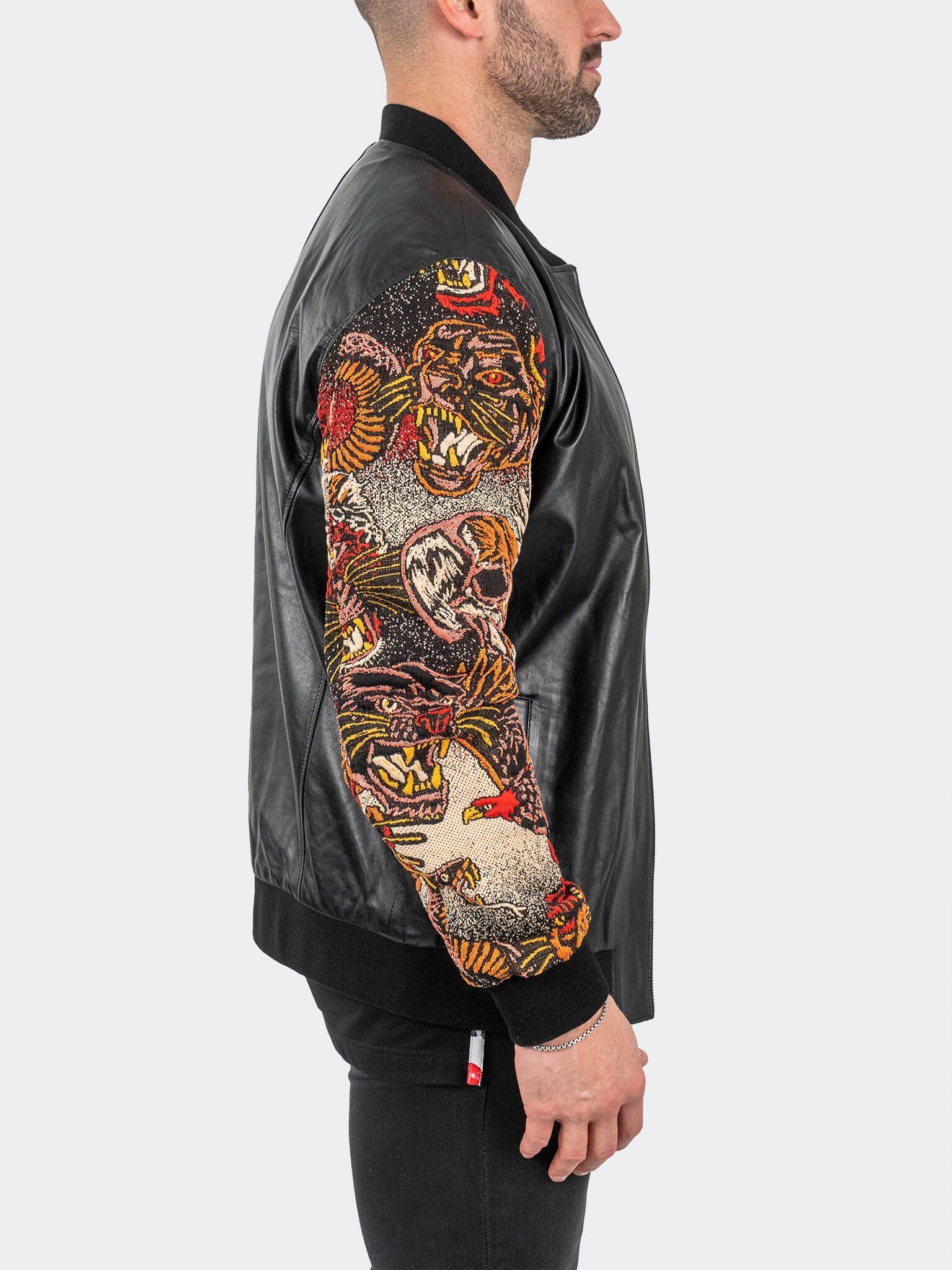 Leather Dragon Sleeve Jacket – Maceoo