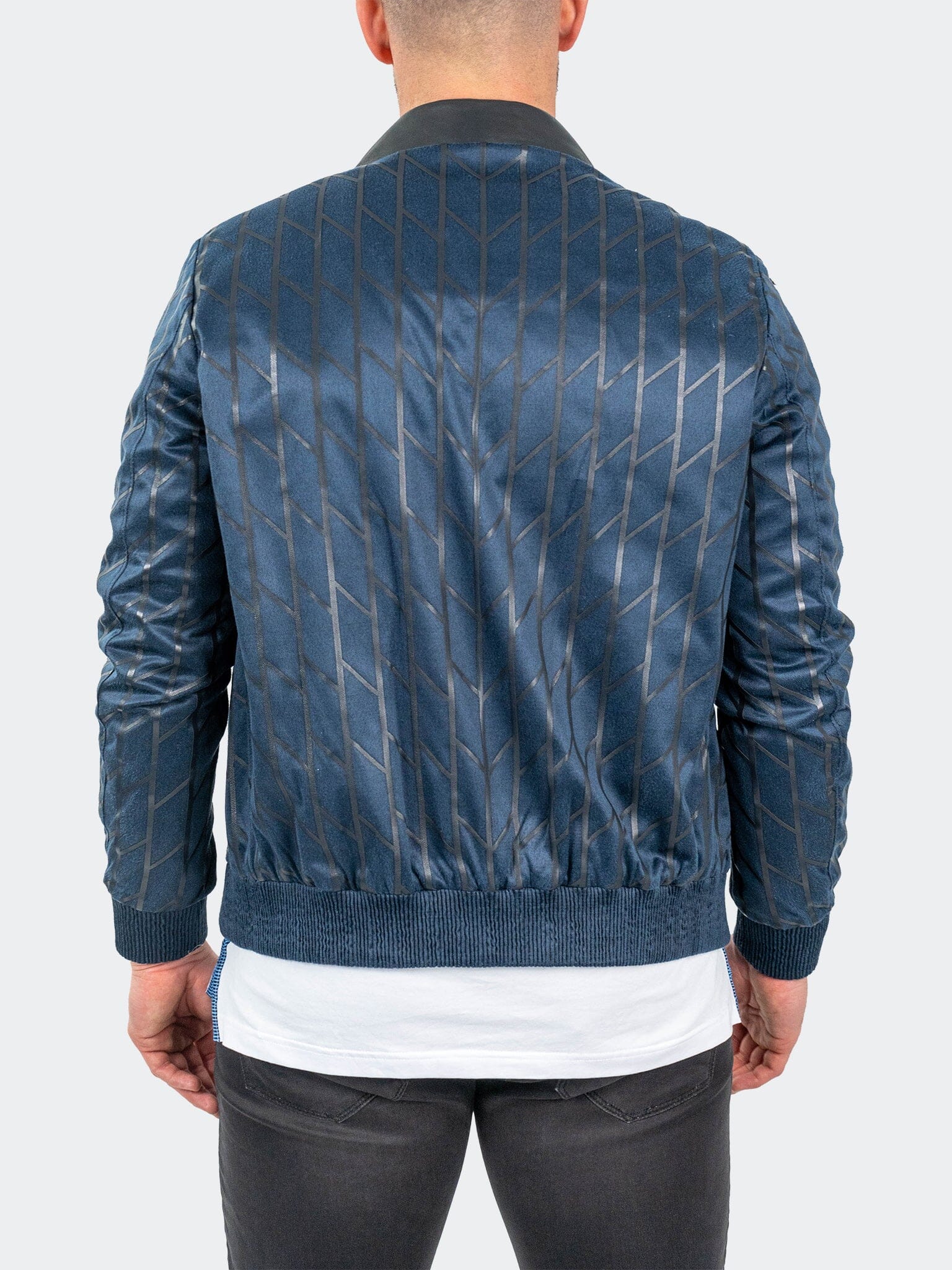 Ladder Blue Leather Jacket