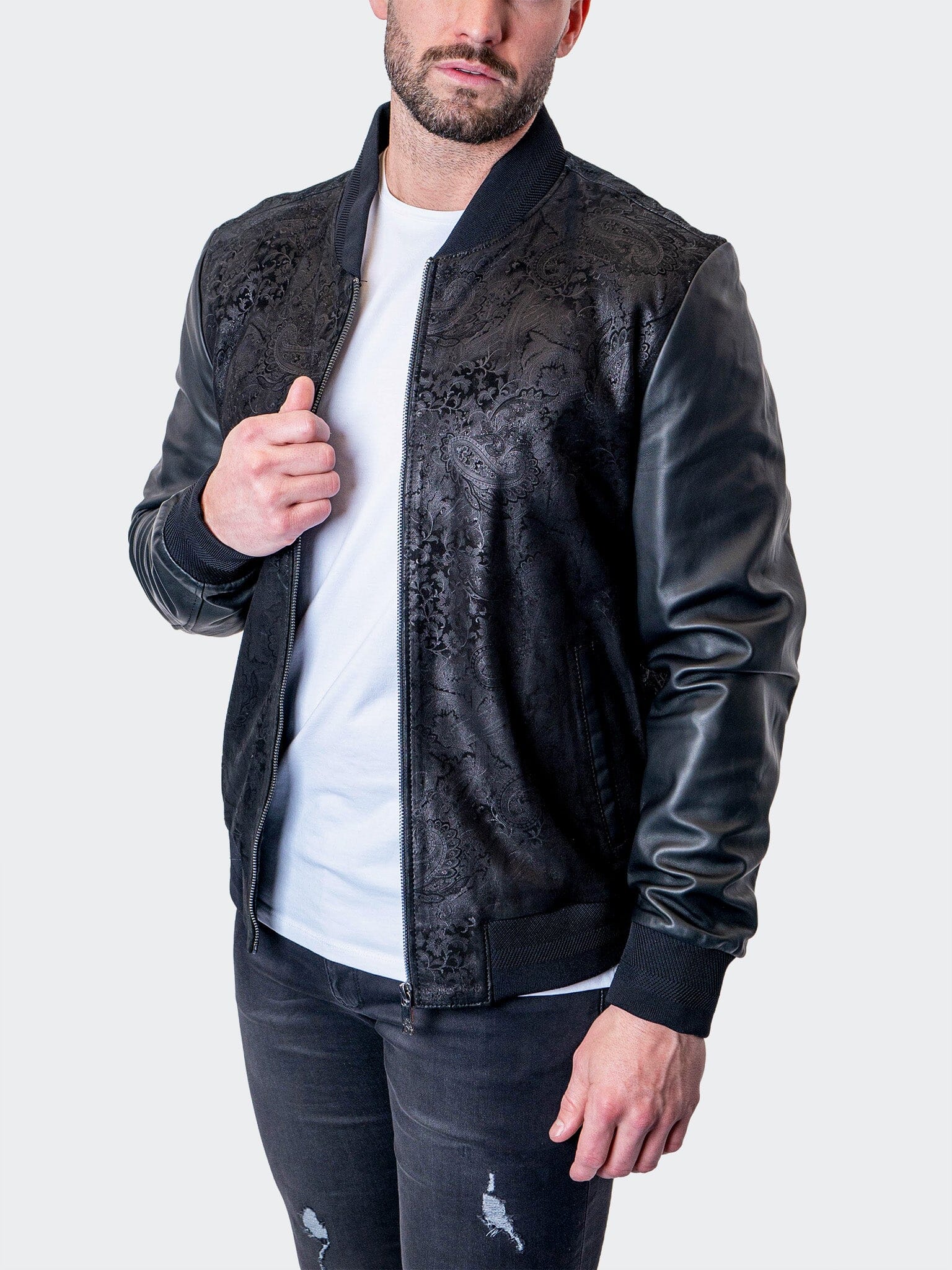 Leather Paisley Black
