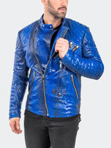 Leather PythonMaceoo Blue View-3