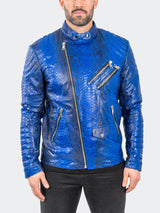 Leather PythonMaceoo Blue View-5