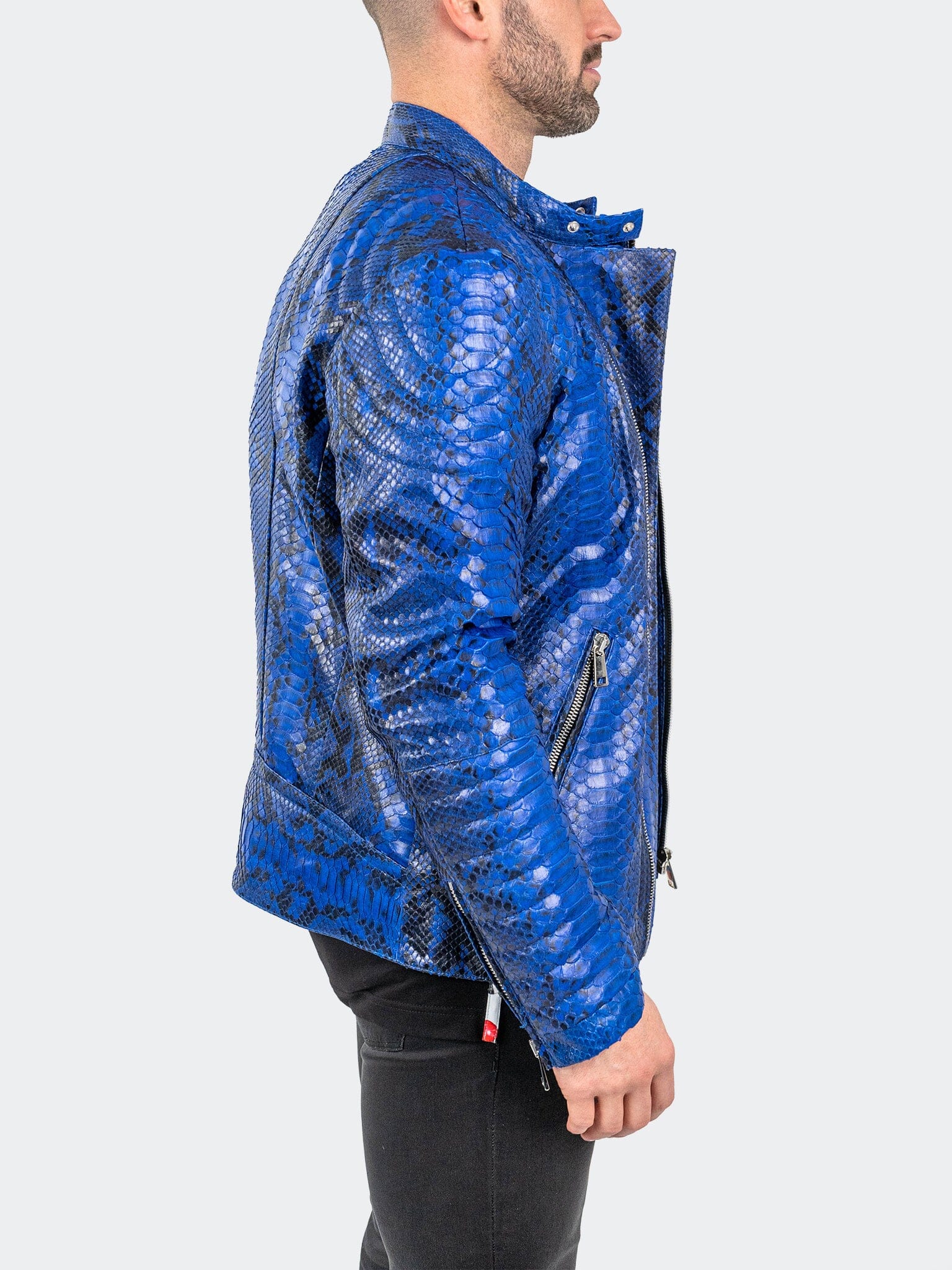 Leather Python Blue Jacket