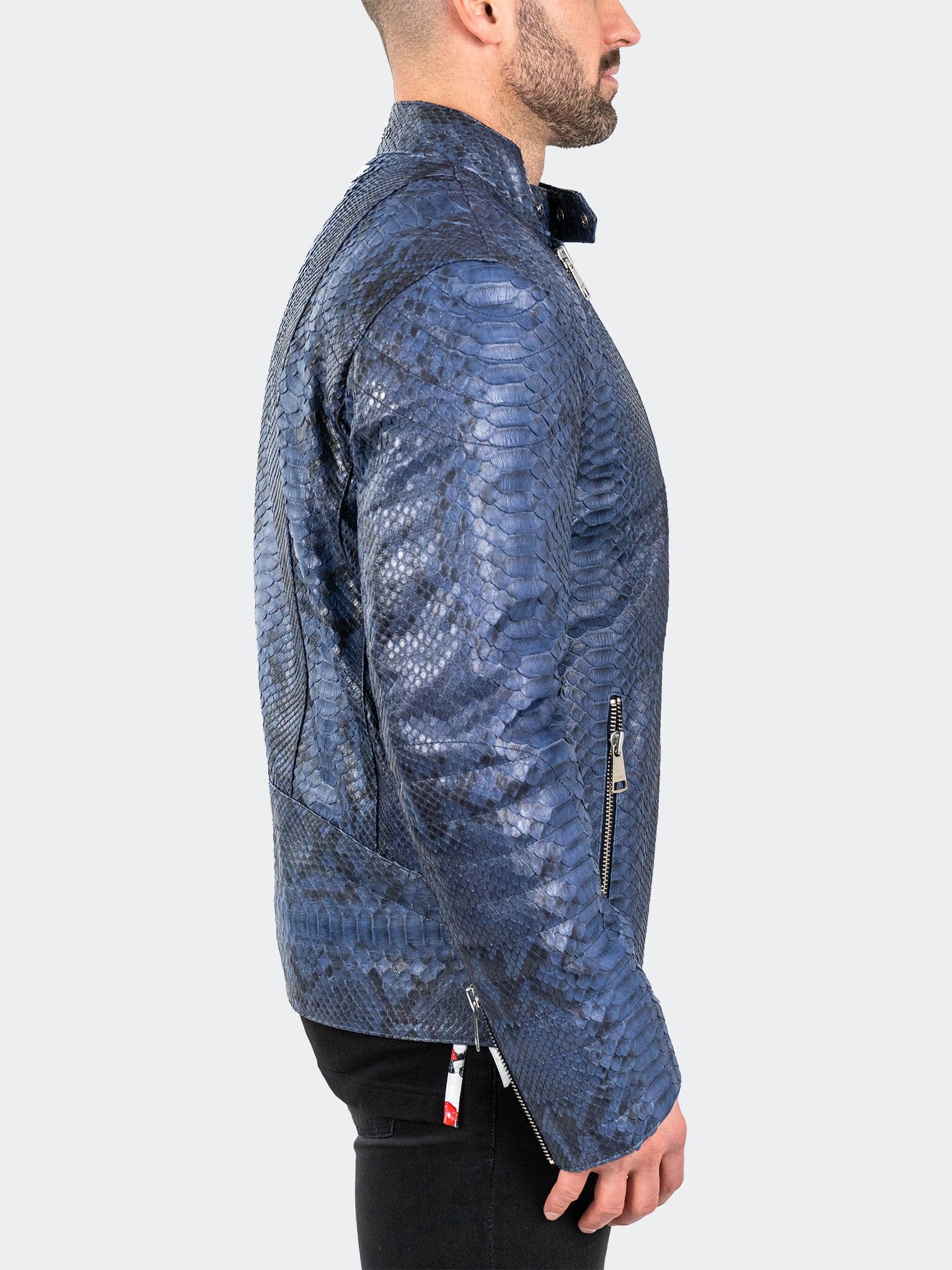 Leather PythonRacer Blue