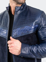 Leather PythonShield Blue View-2