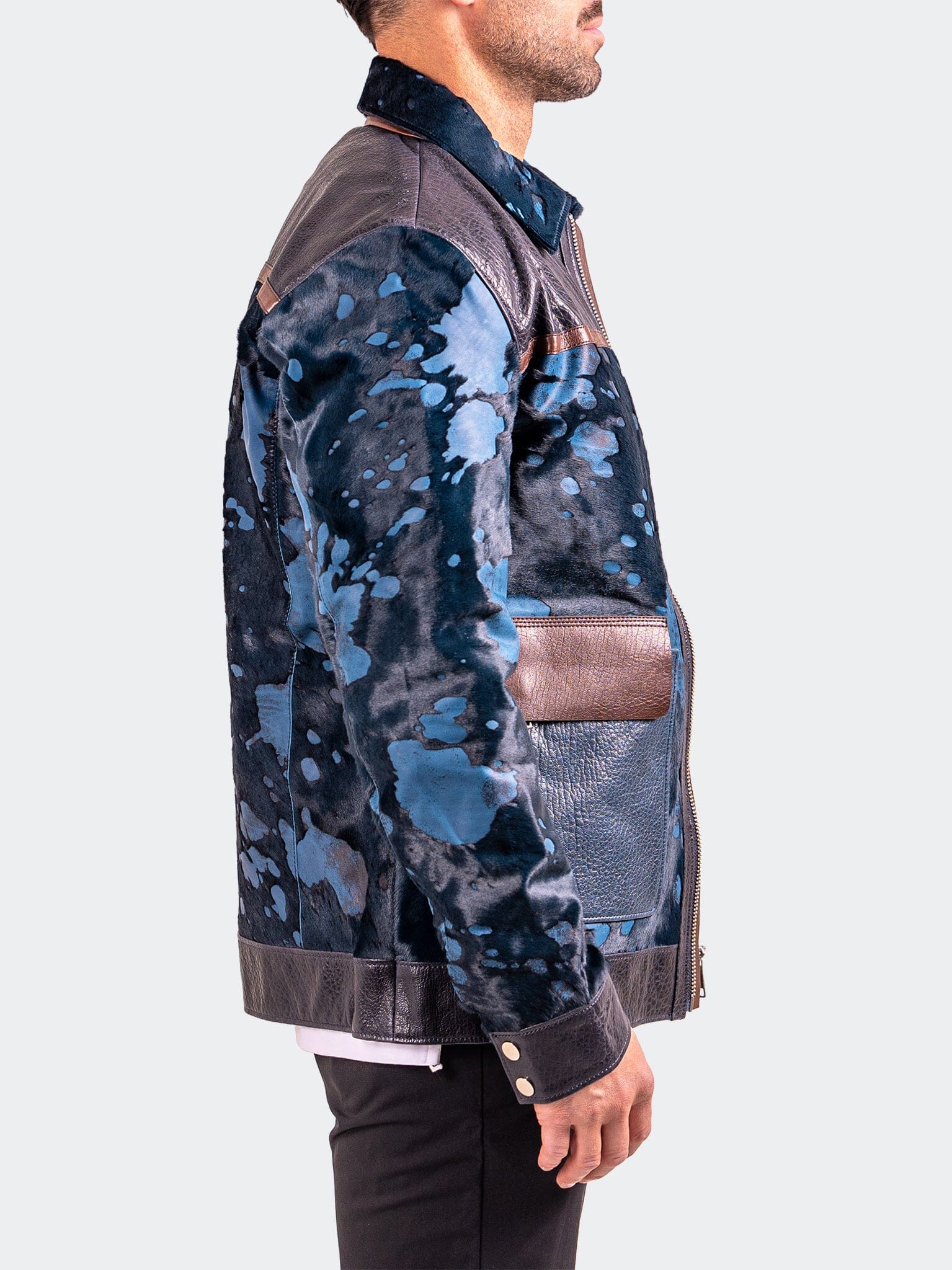 Resistance Patchwork Leather Jacket