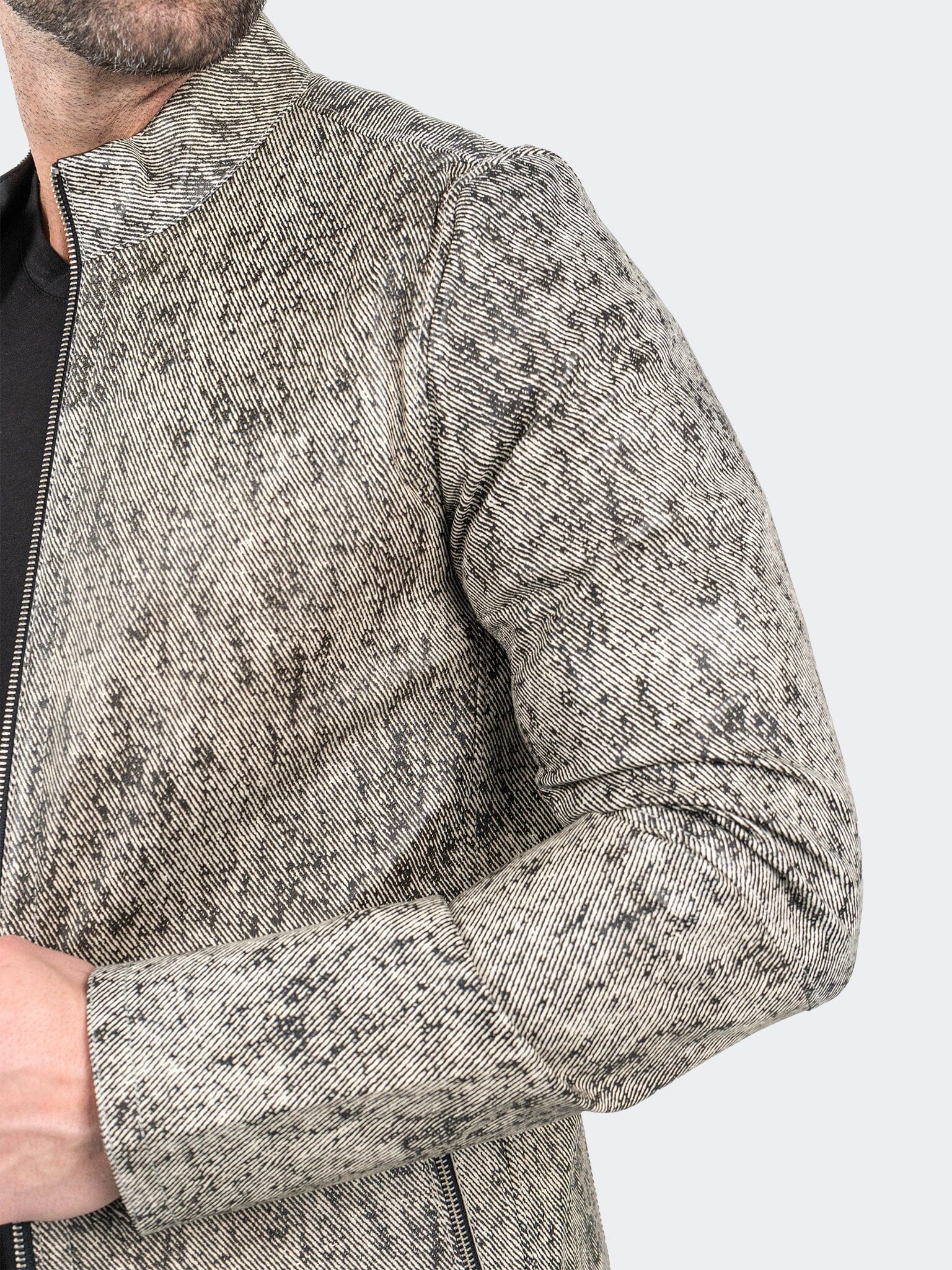ReverseGranite Grey Leather Jacket