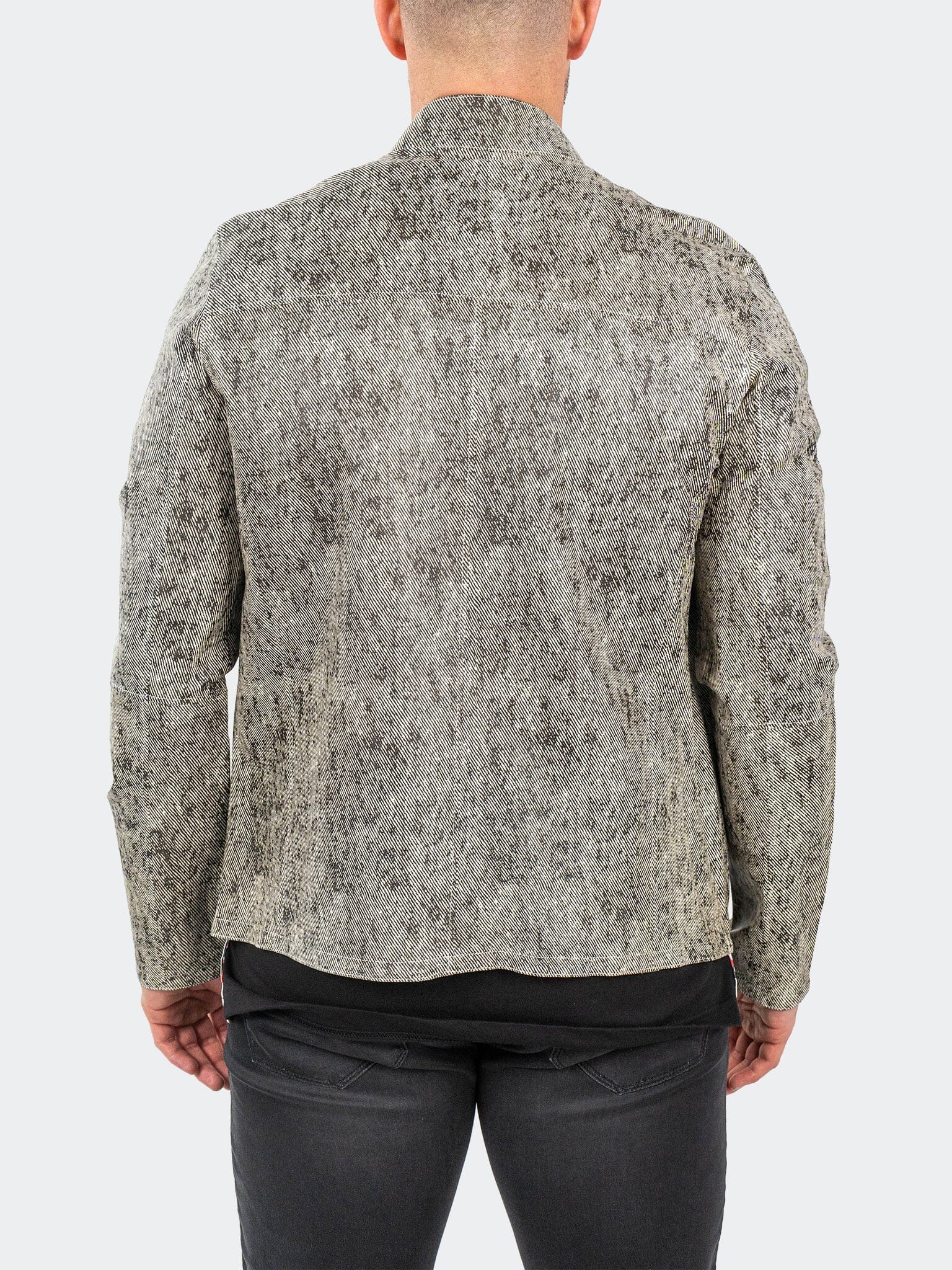 ReverseGranite Grey Leather Jacket