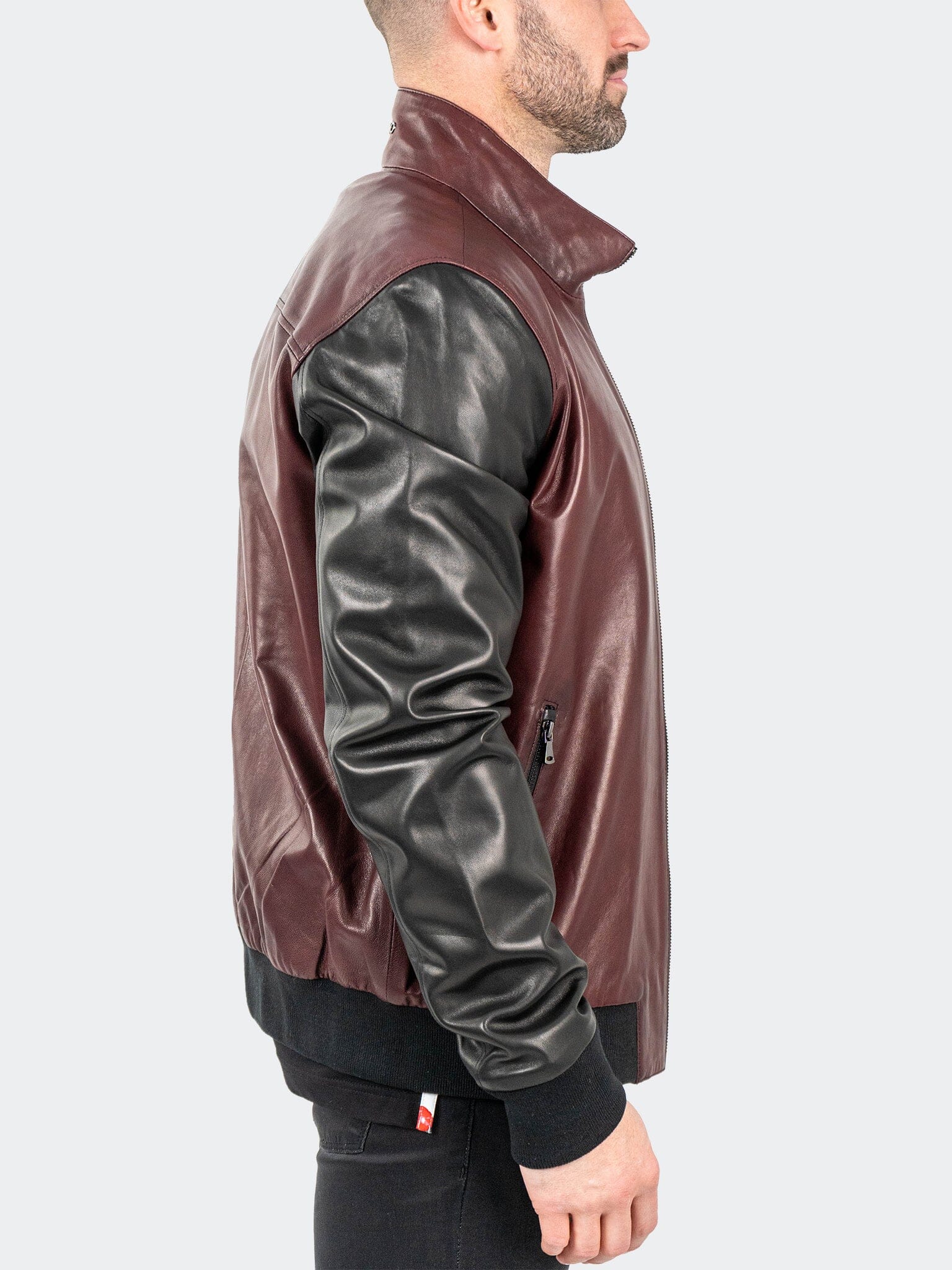 Leather SkullBlack Burgundy