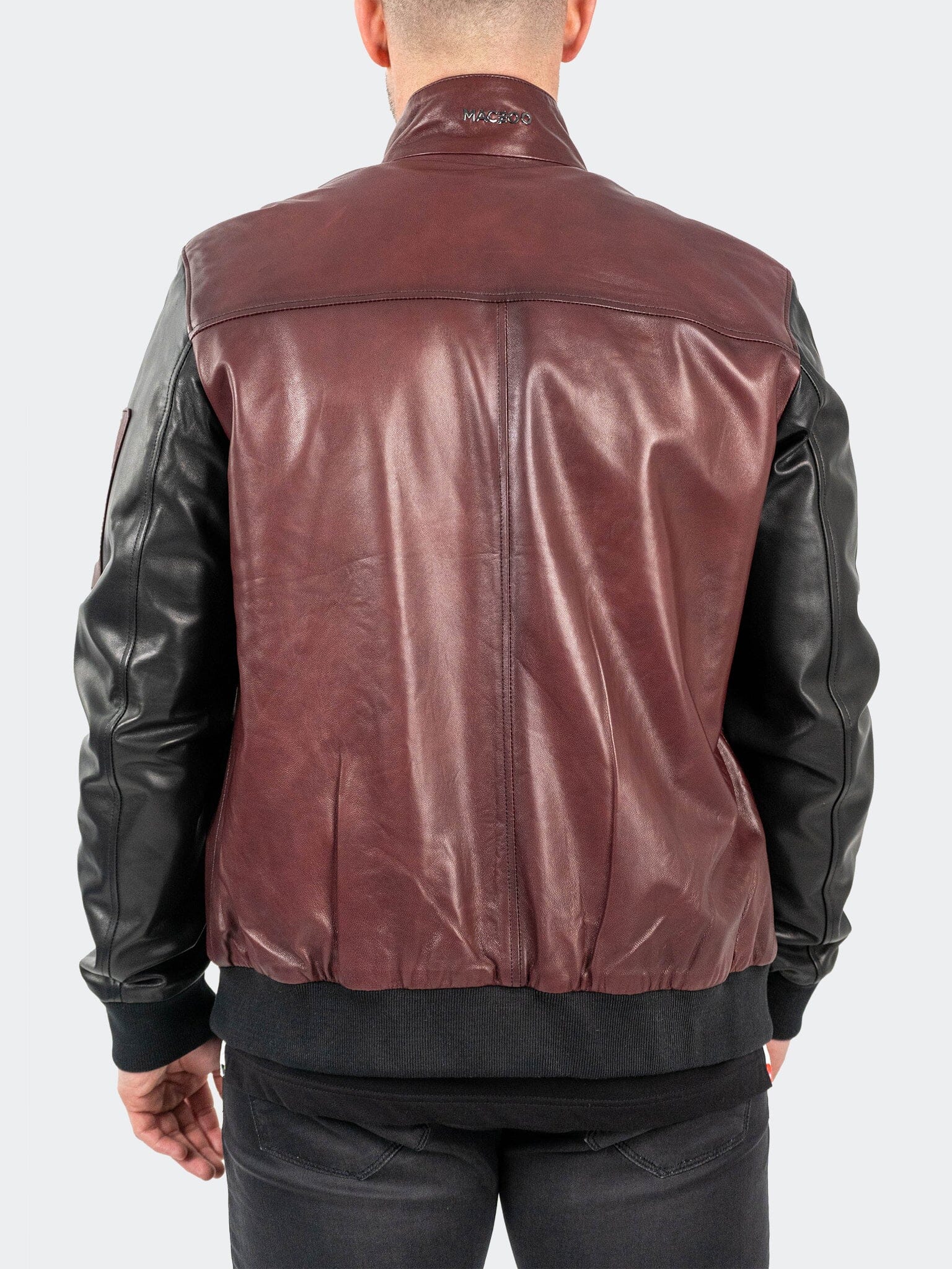 Leather SkullBlack Burgundy