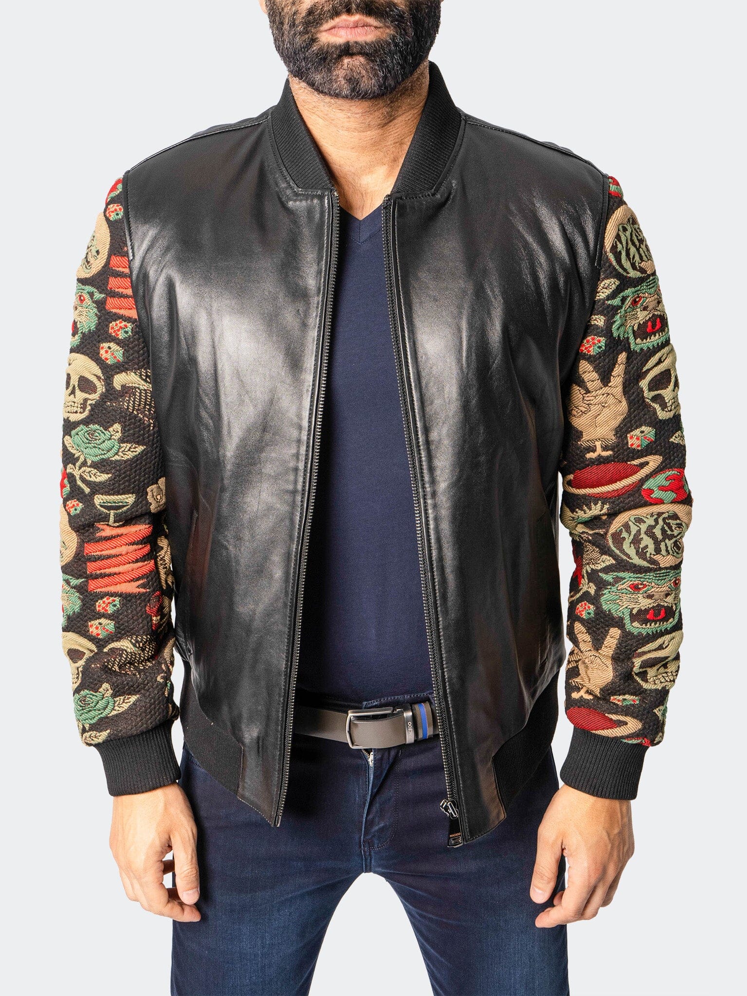 SleeveDragon Black Leather Jacket