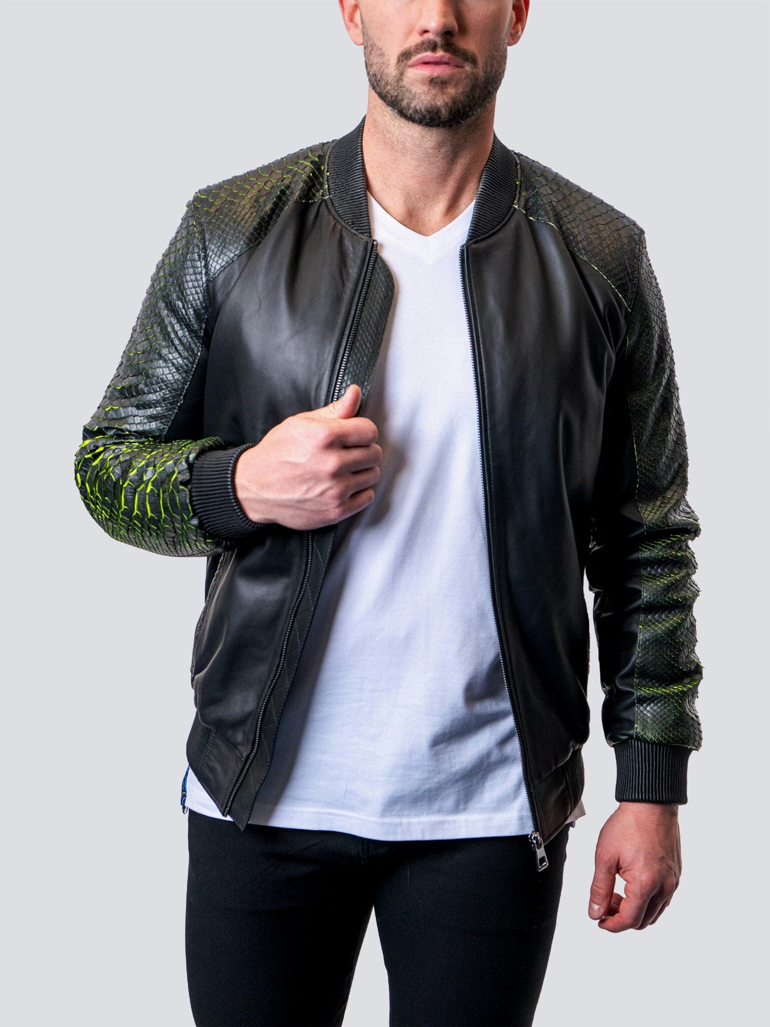 Leather SleevePython Black
