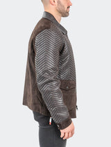 Leather SuedeKnit Brown View-5