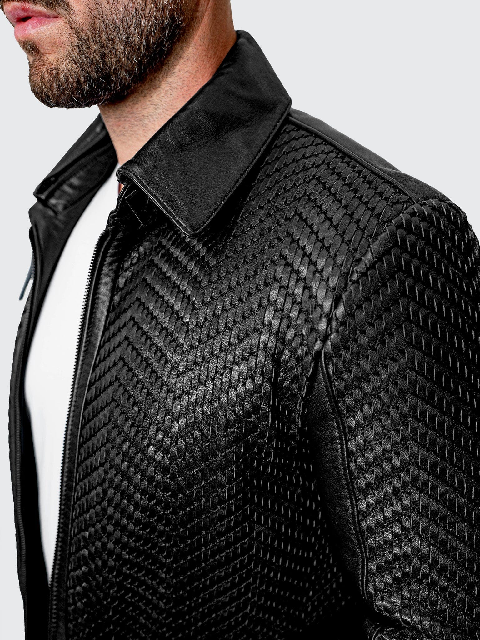 Tresser Black Leather Jacket