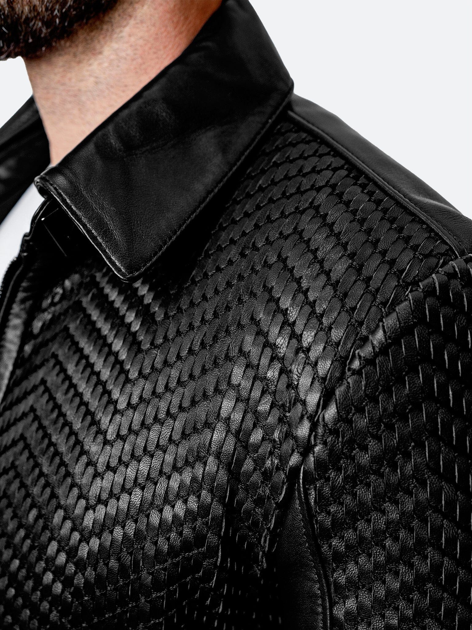Tresser Black Leather Jacket