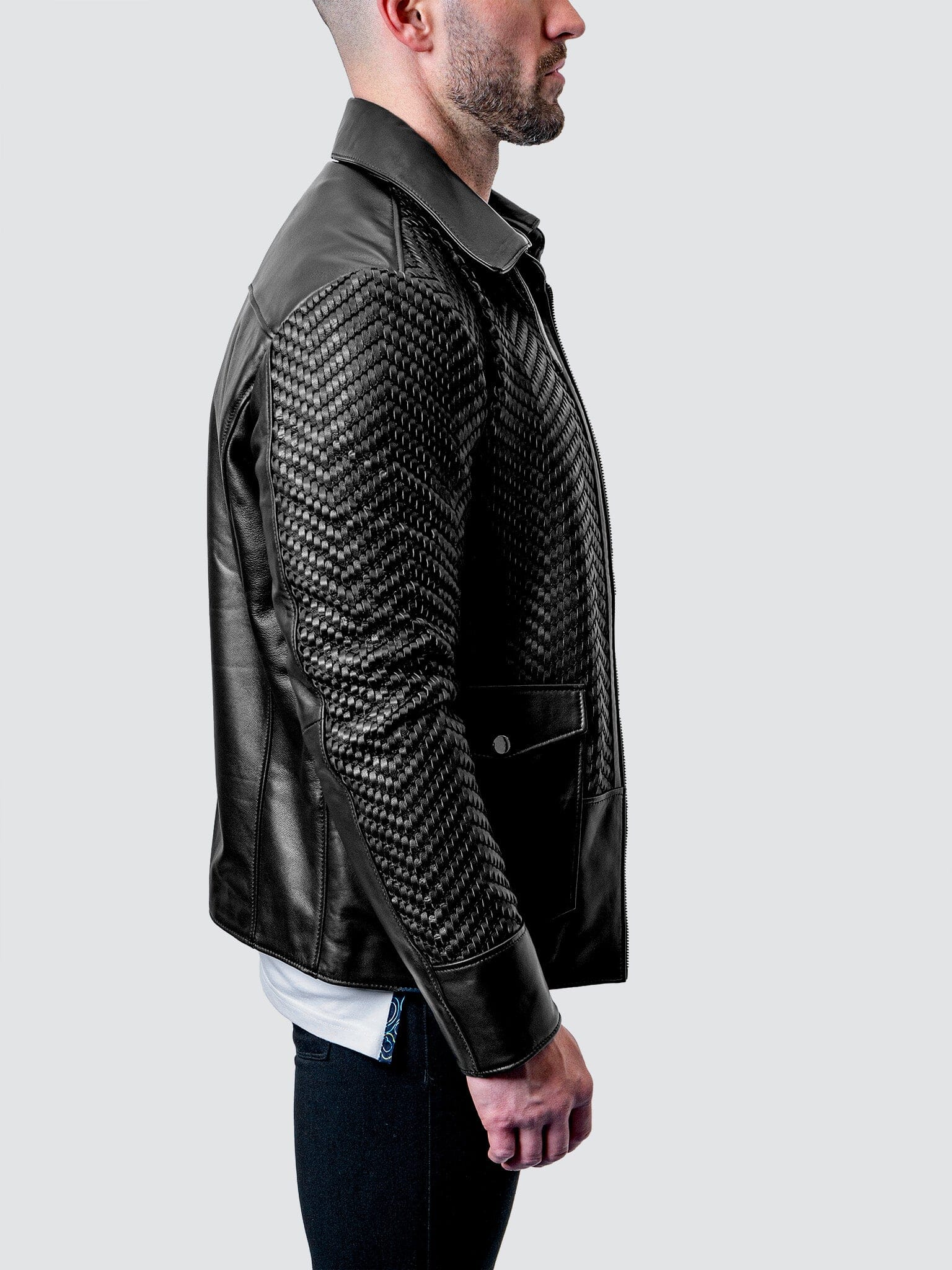 Tresser Black Leather Jacket