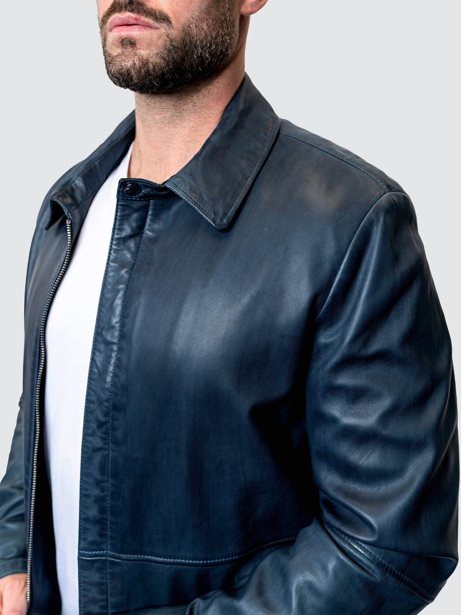 Leather Washed Blue