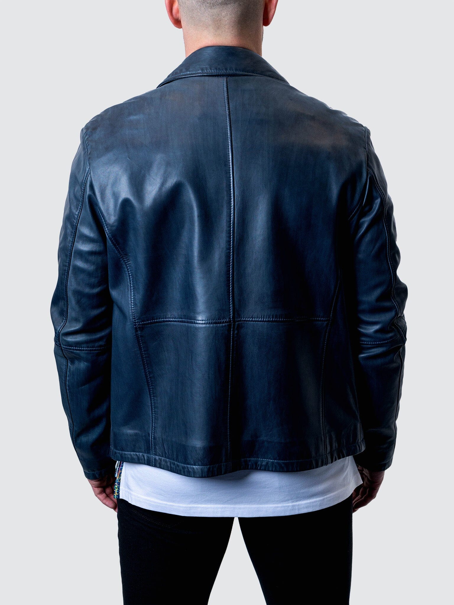 Leather Washed Blue