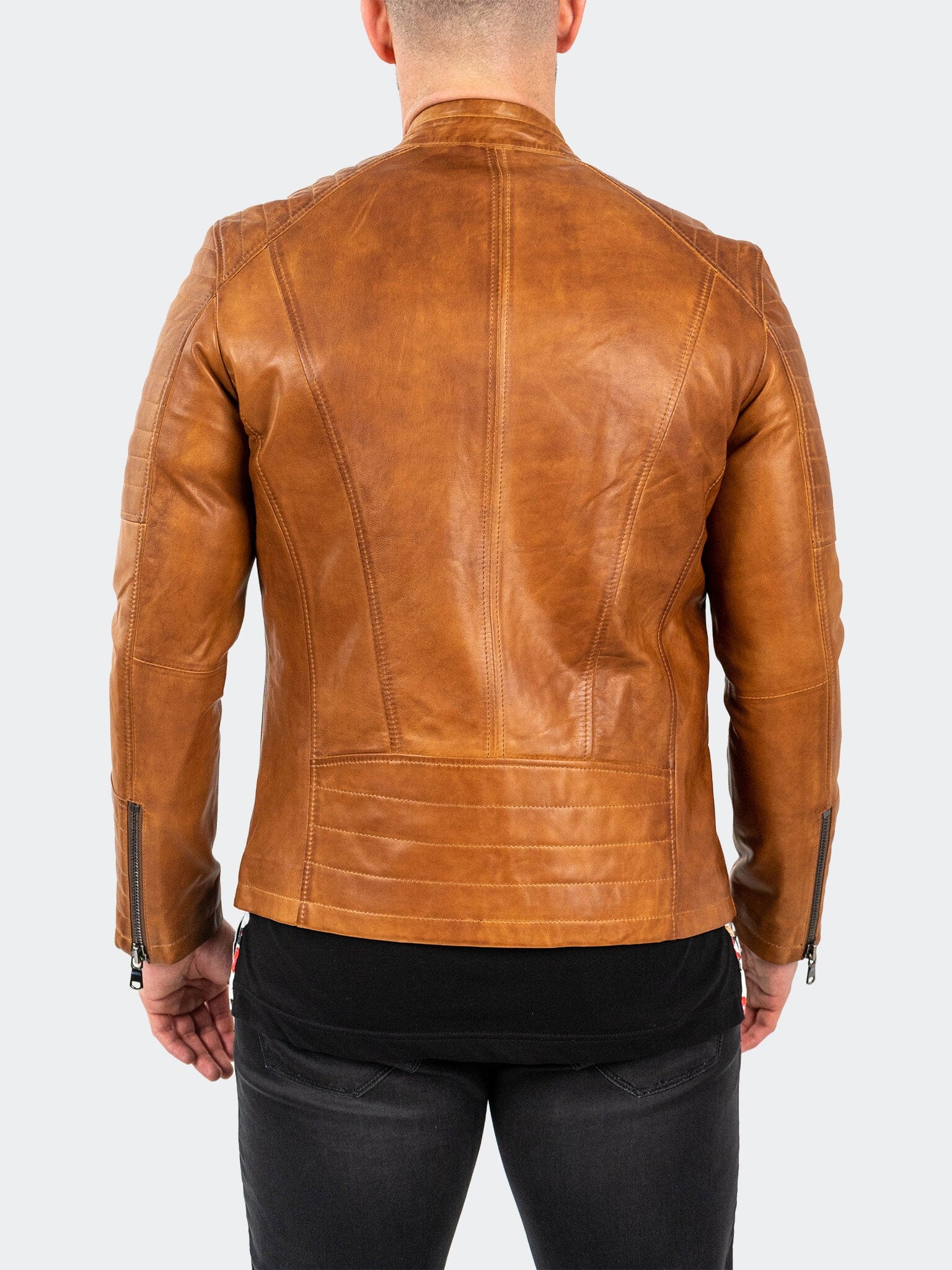 Wood Brown Leather Jacket