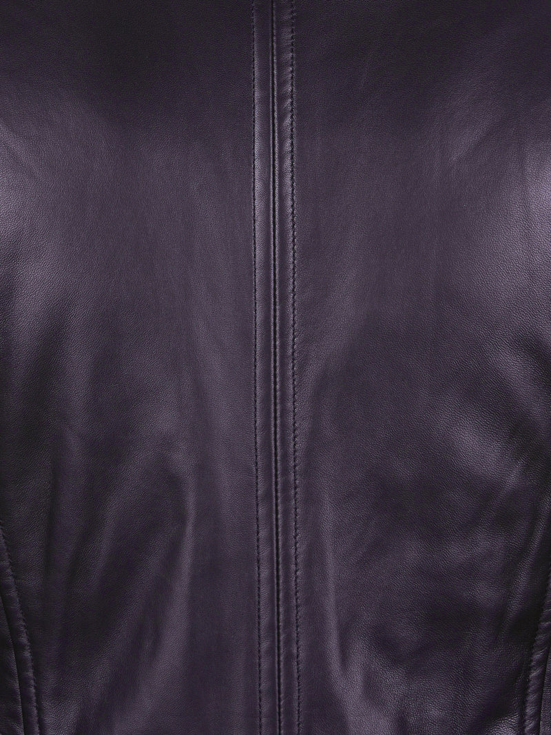 Leather MiddleHoodie Black