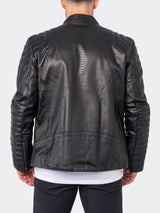 Leather PythonClean Black View-2