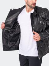 Leather PythonClean Black View-3