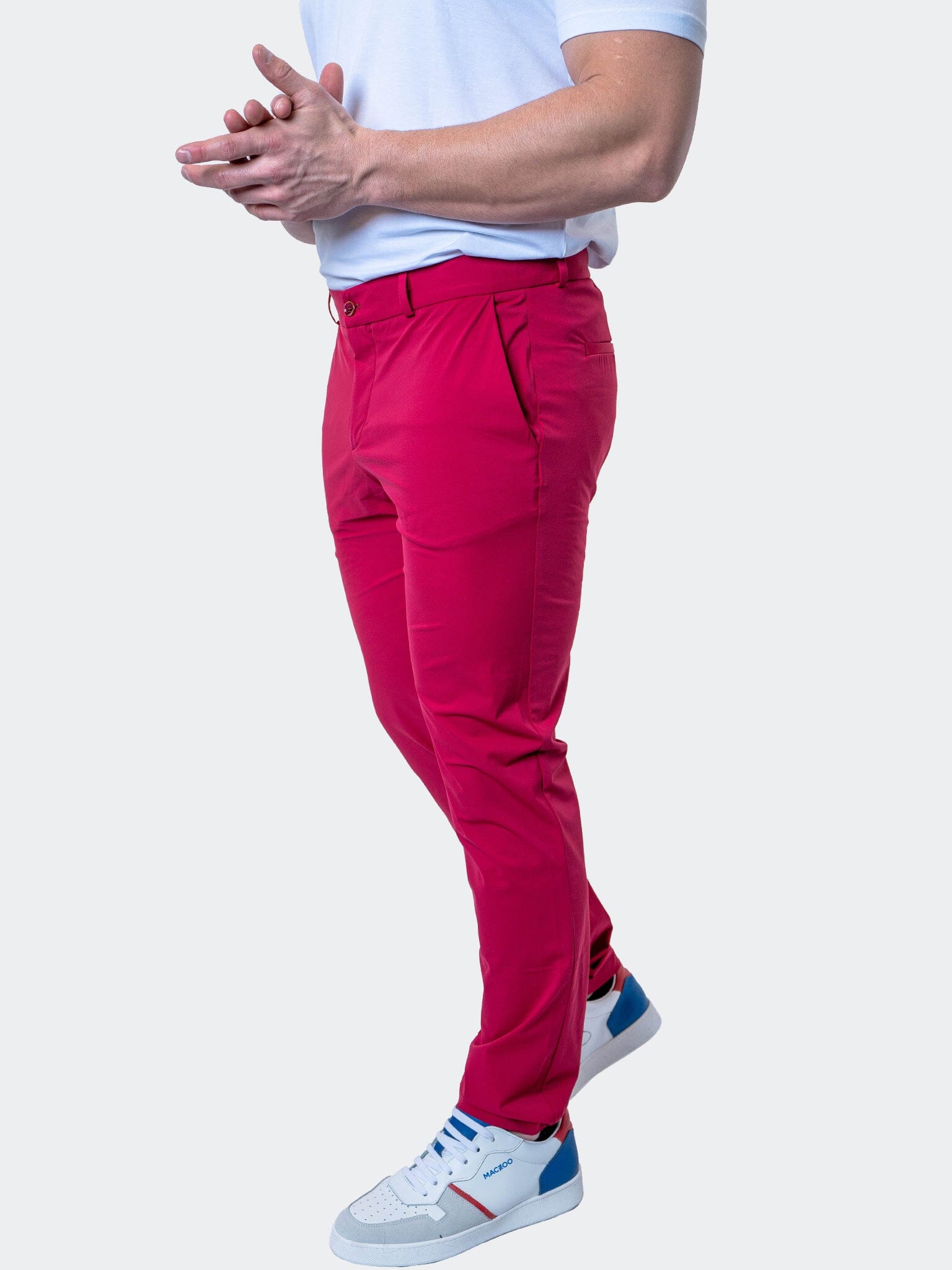 Deep Burgundy Performance Tapered Pants