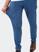 Pants Grey Melange Blue View-1