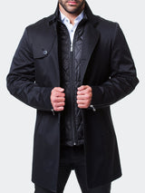 Peacoat Button Black View-1