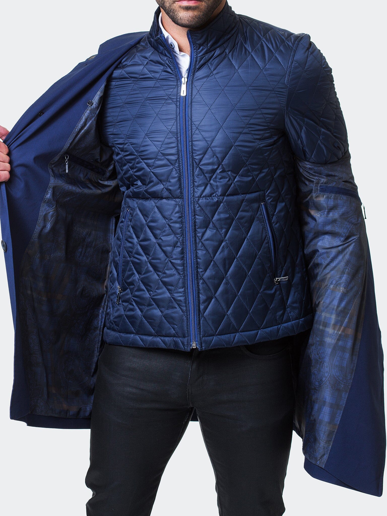 Button Navy Peacoat