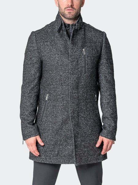 Perm Captain Grey Peacoat – Maceoo