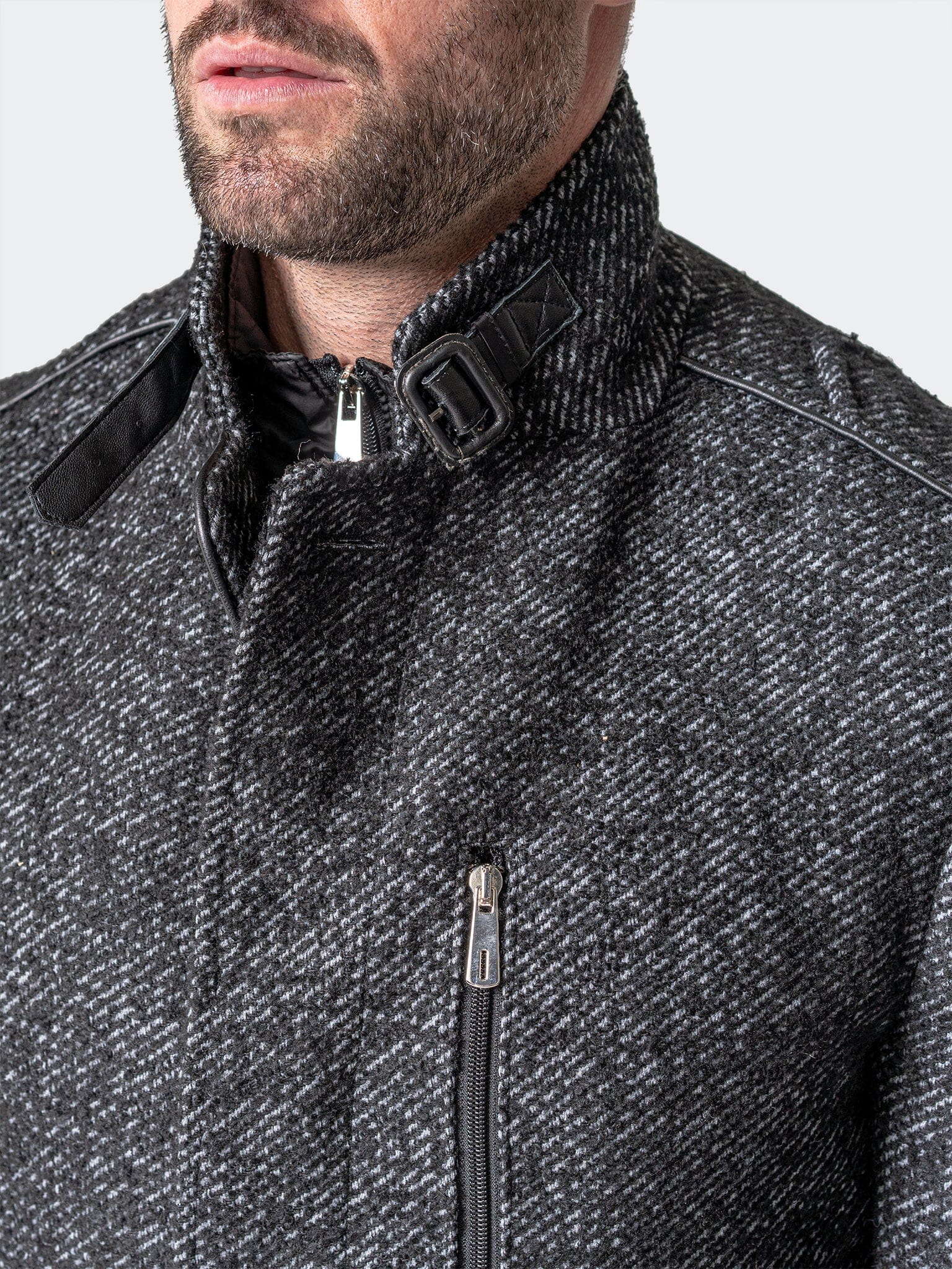 Perm Captain Grey Peacoat – Maceoo