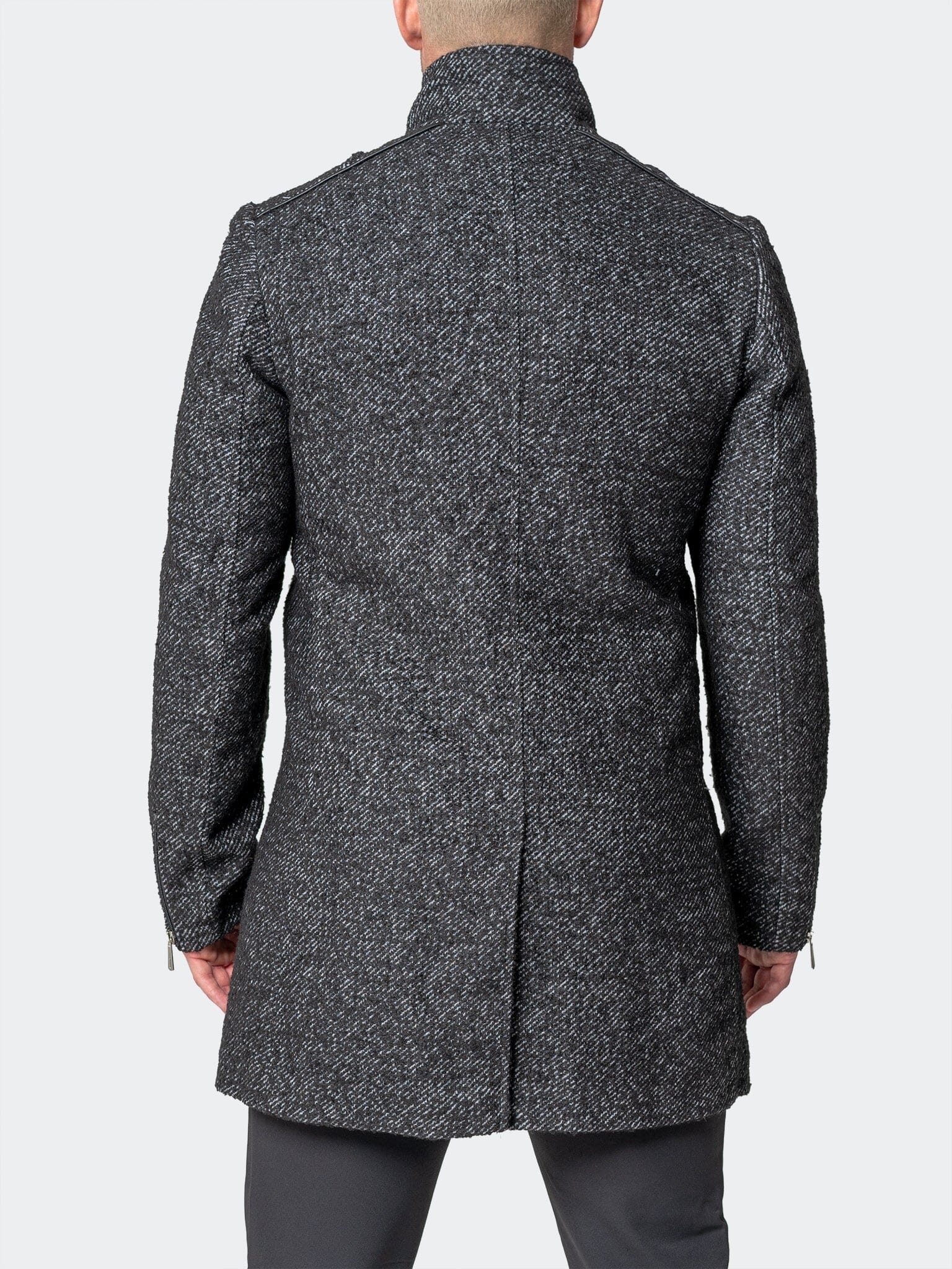 Perm Captain Grey Peacoat – Maceoo