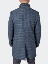 Peacoat Captain Houndstooth Blue View-11