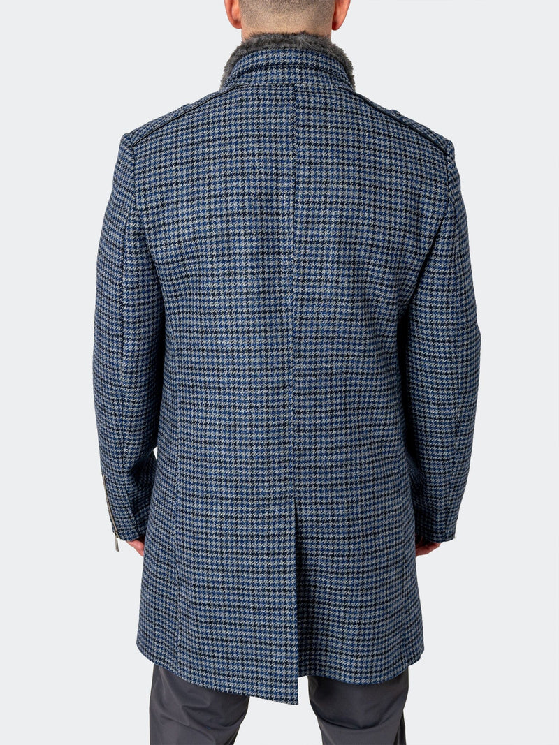Peacoat Captain Houndstooth Blue