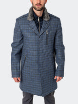 Peacoat Captain Houndstooth Blue View-2