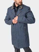 Peacoat Captain Houndstooth Blue View-5