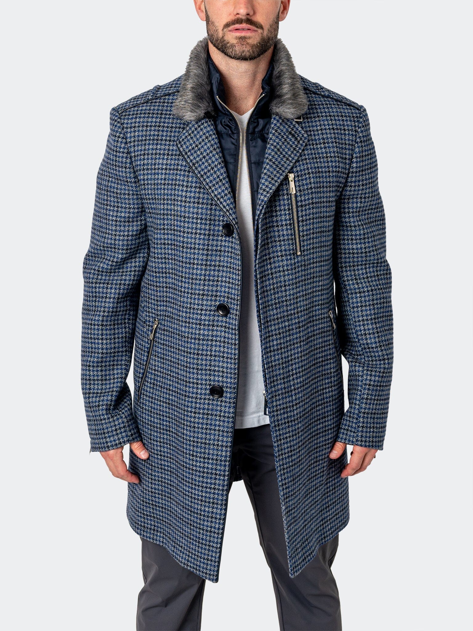 【JADEX】CIOTA Pea Coat サイズ5 Captain Houndstooth Blue Peacoat – Maceoo