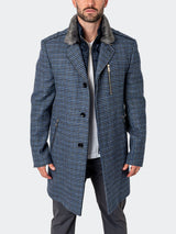 Peacoat Captain Houndstooth Blue View-8