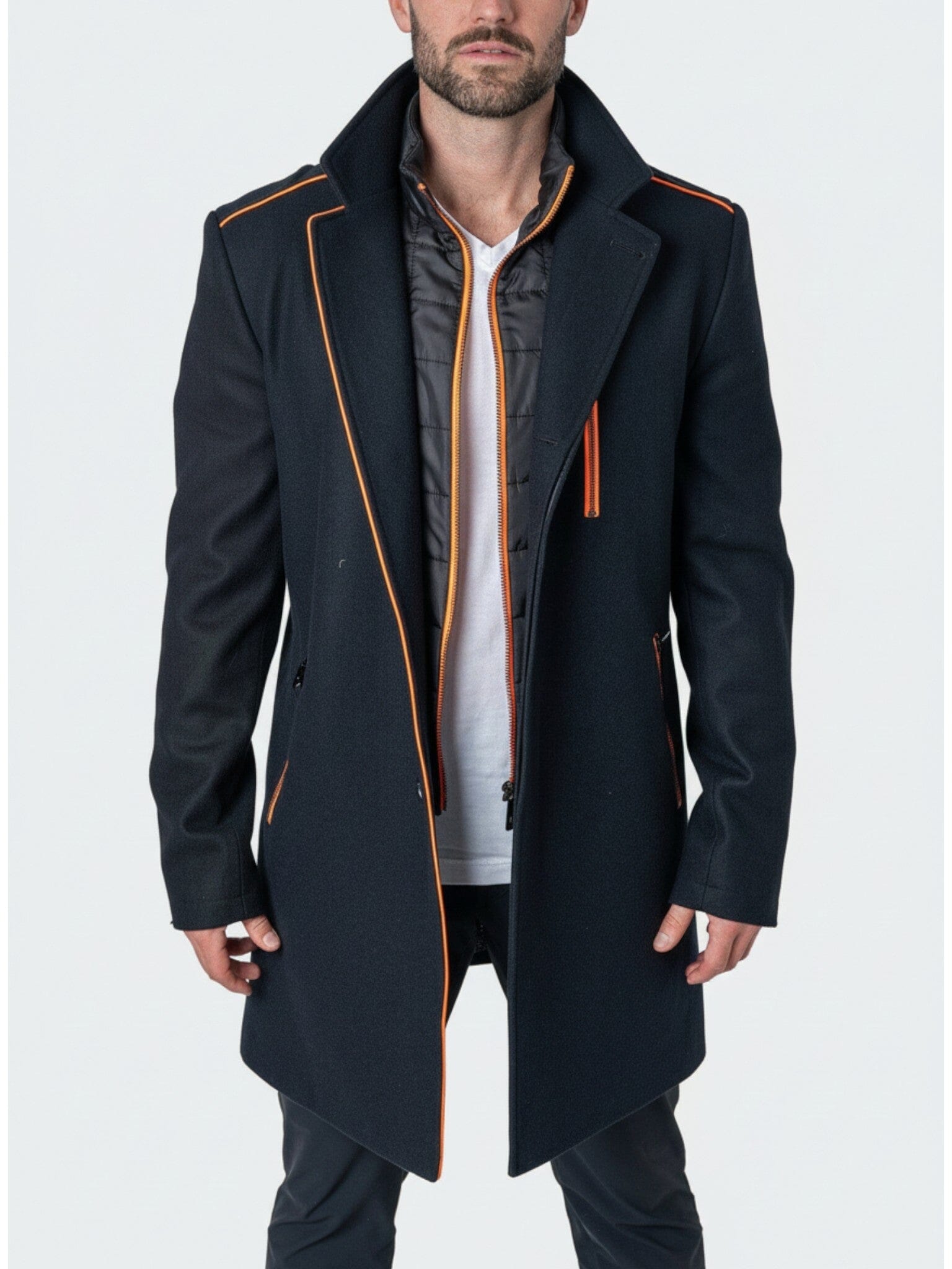 Captain Orange Blue Peacoat