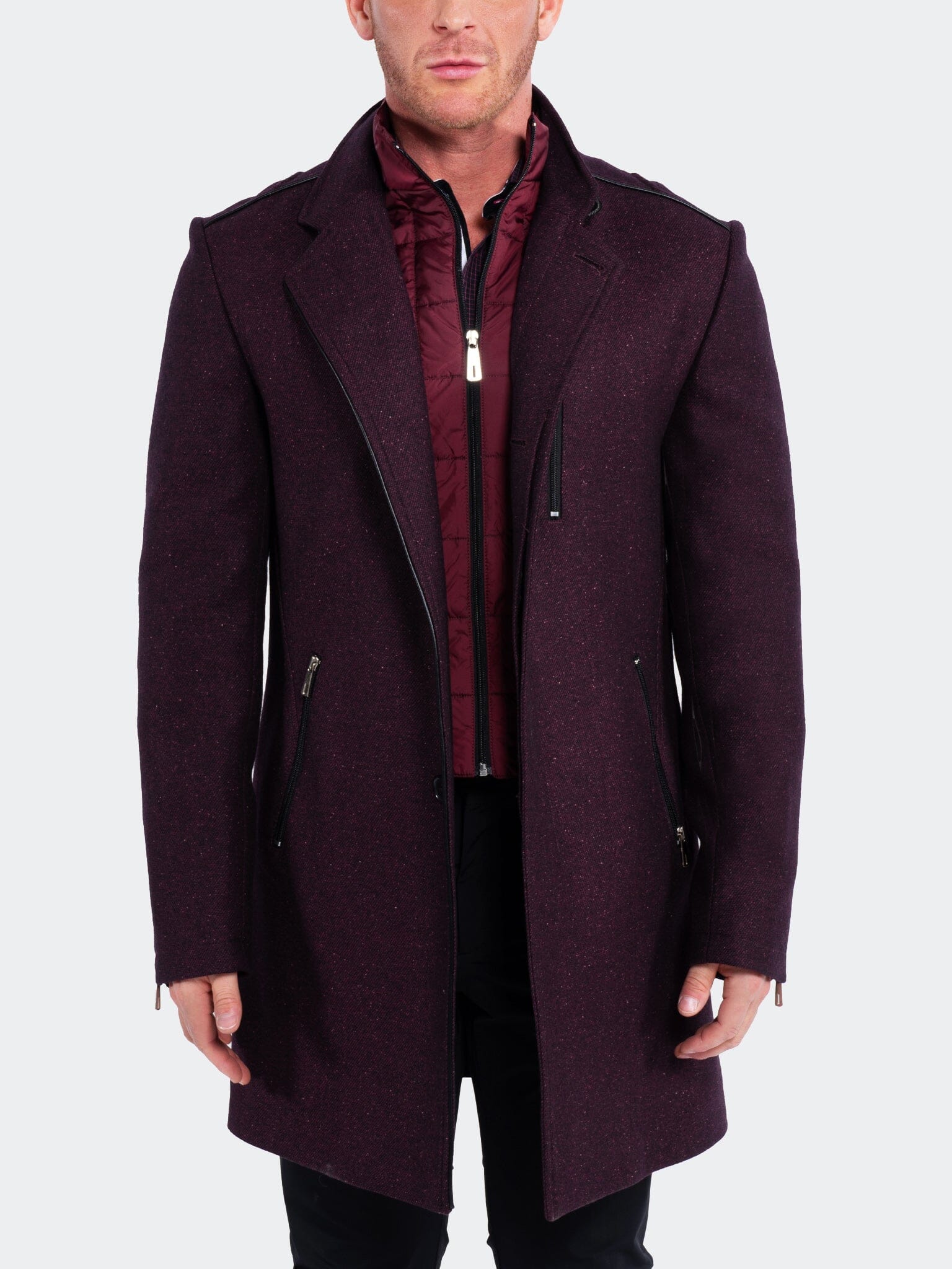 Perm Captain Red Peacoat Jacket