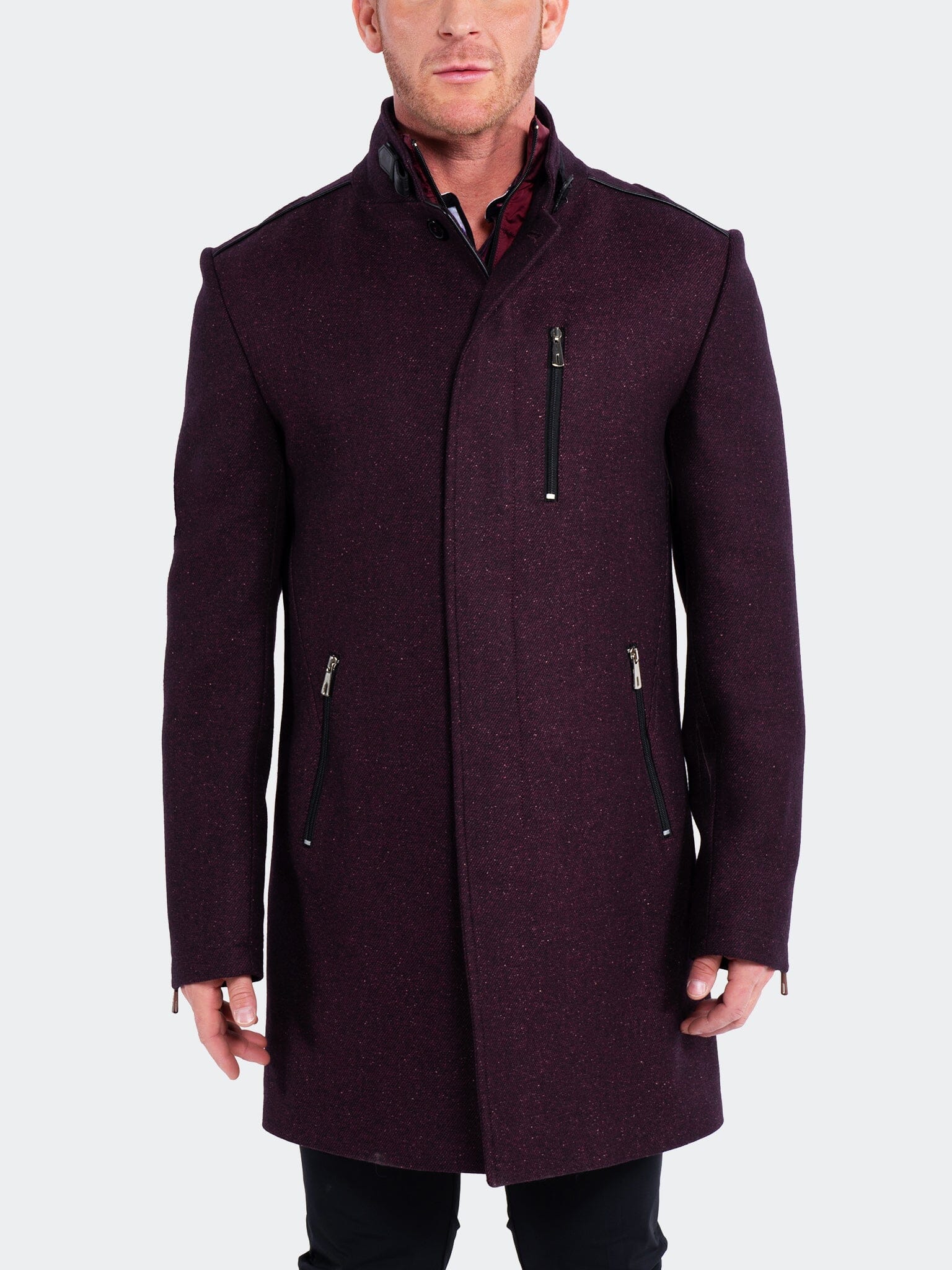 Perm Captain Red Peacoat Jacket