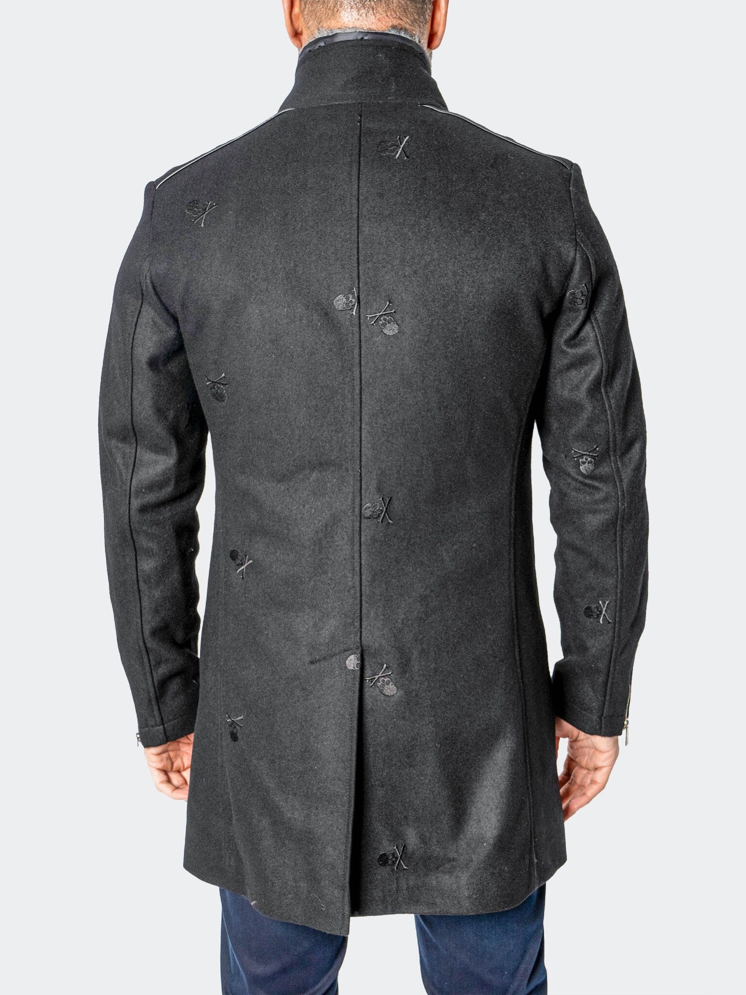 Peacoat CaptainSkull Black – Maceoo