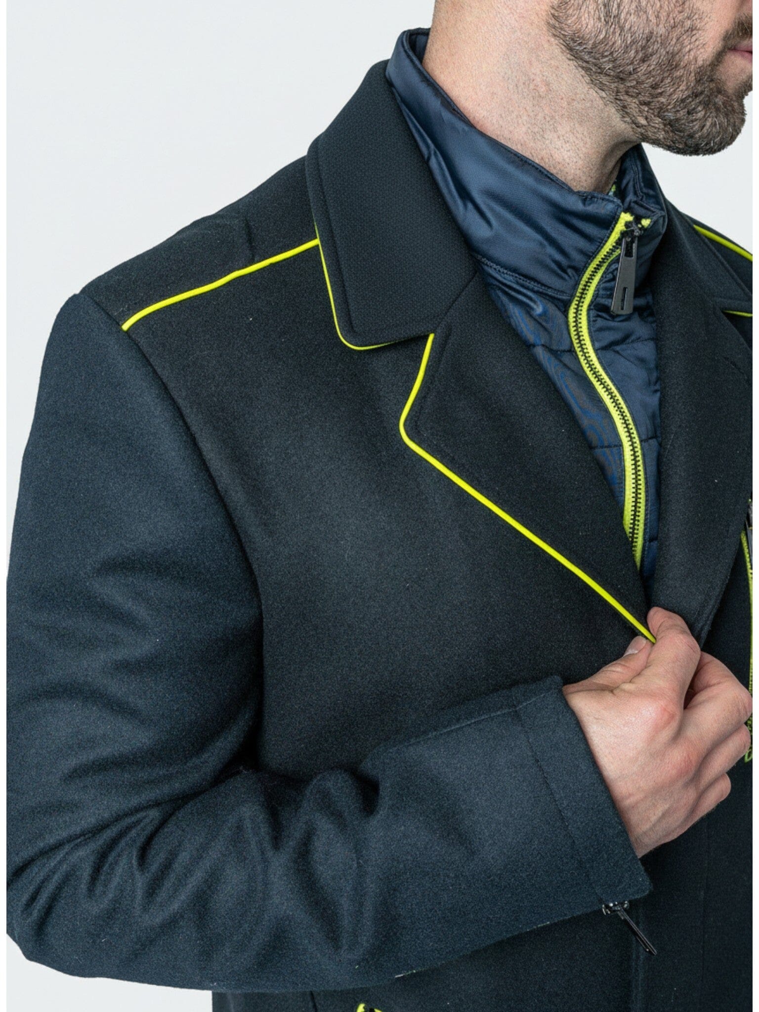 Captain Volt Black Peacoat – Maceoo